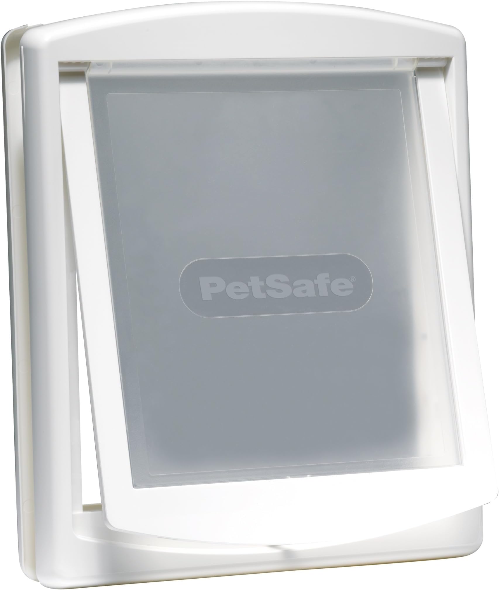 Original 2 Way Pet Door - Manual Lock, Durable Frame, Multiple Colours - Large, White