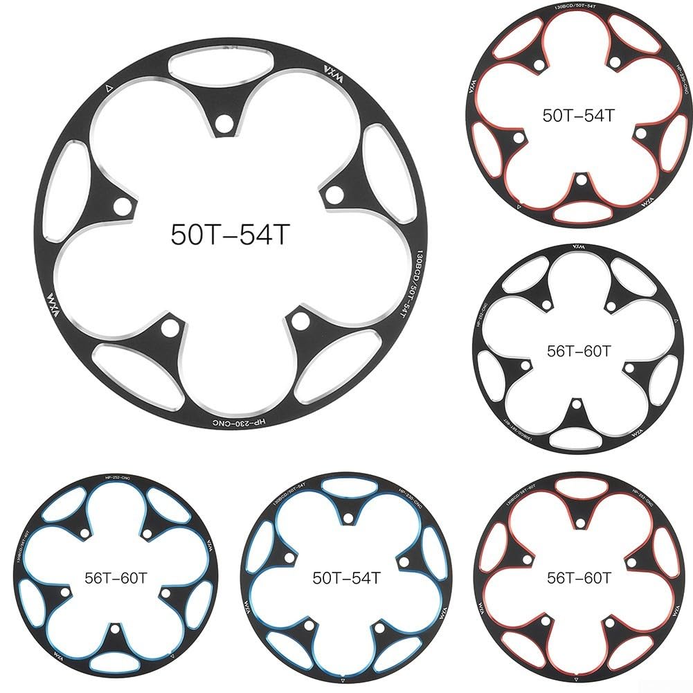 Protection de plateau de vélo 130BCD - Anneau de protection pour chaîne de vélo - Pour dents : 50T-54T 56T-60T (56T-60T Noir)