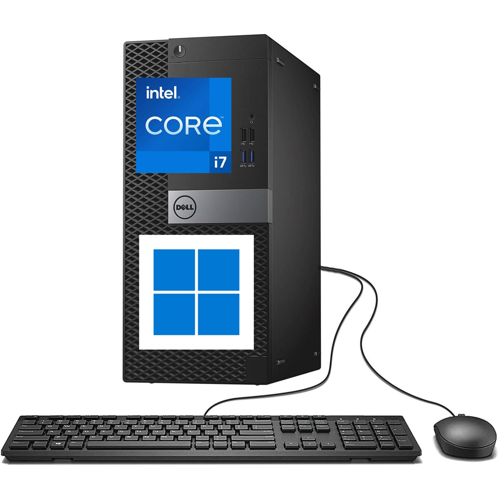 Dell Optiplex 7040 Mini Tower Desktop PC i7-6700 16GB 256GB Win11(Renewed)