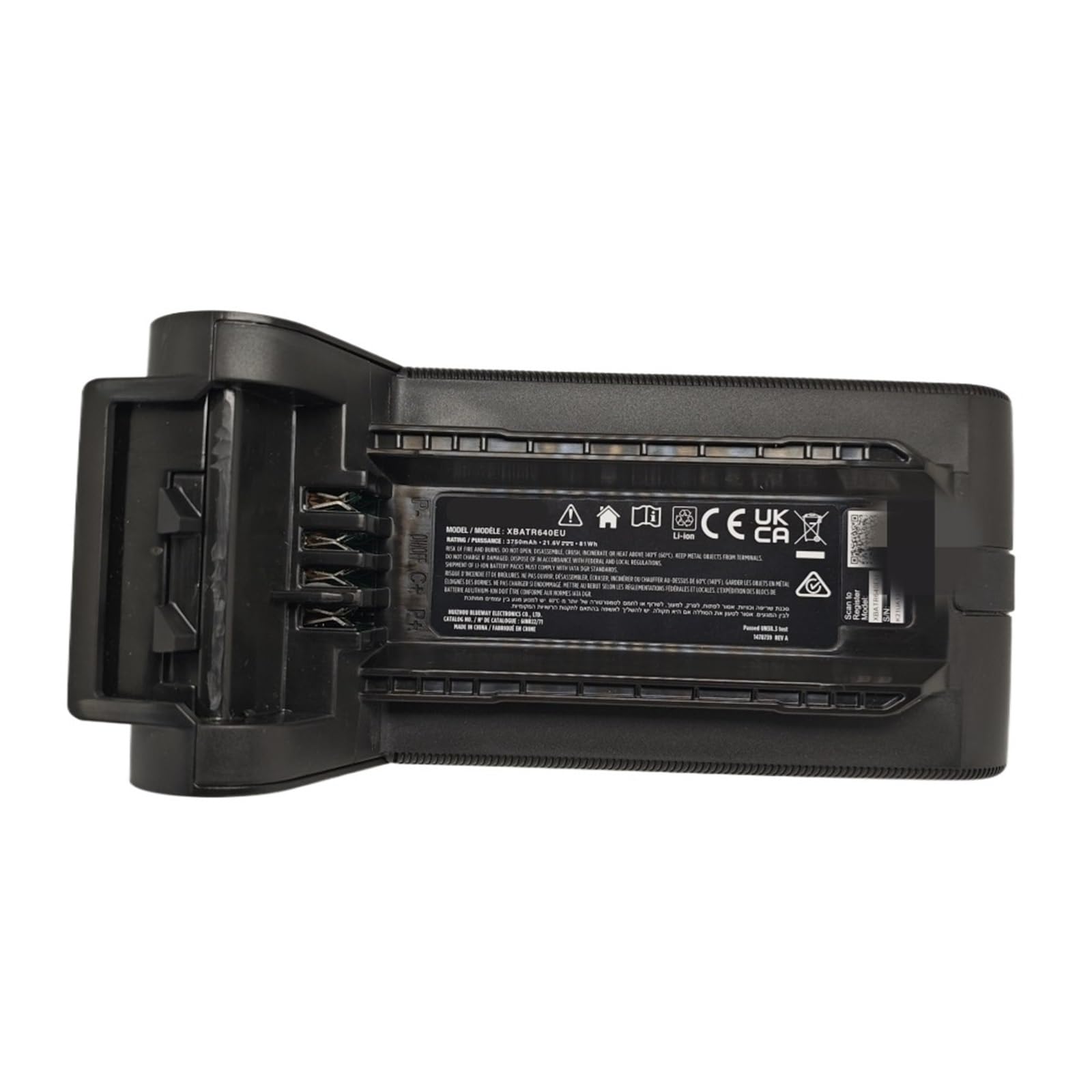 Quixpszto Vacuum Cleaner Lithium Battery,Compatible For Shark XBATR640EU Battery CS-SHZ162VX/CS-SHZ163VX 21.6V 3750mAh