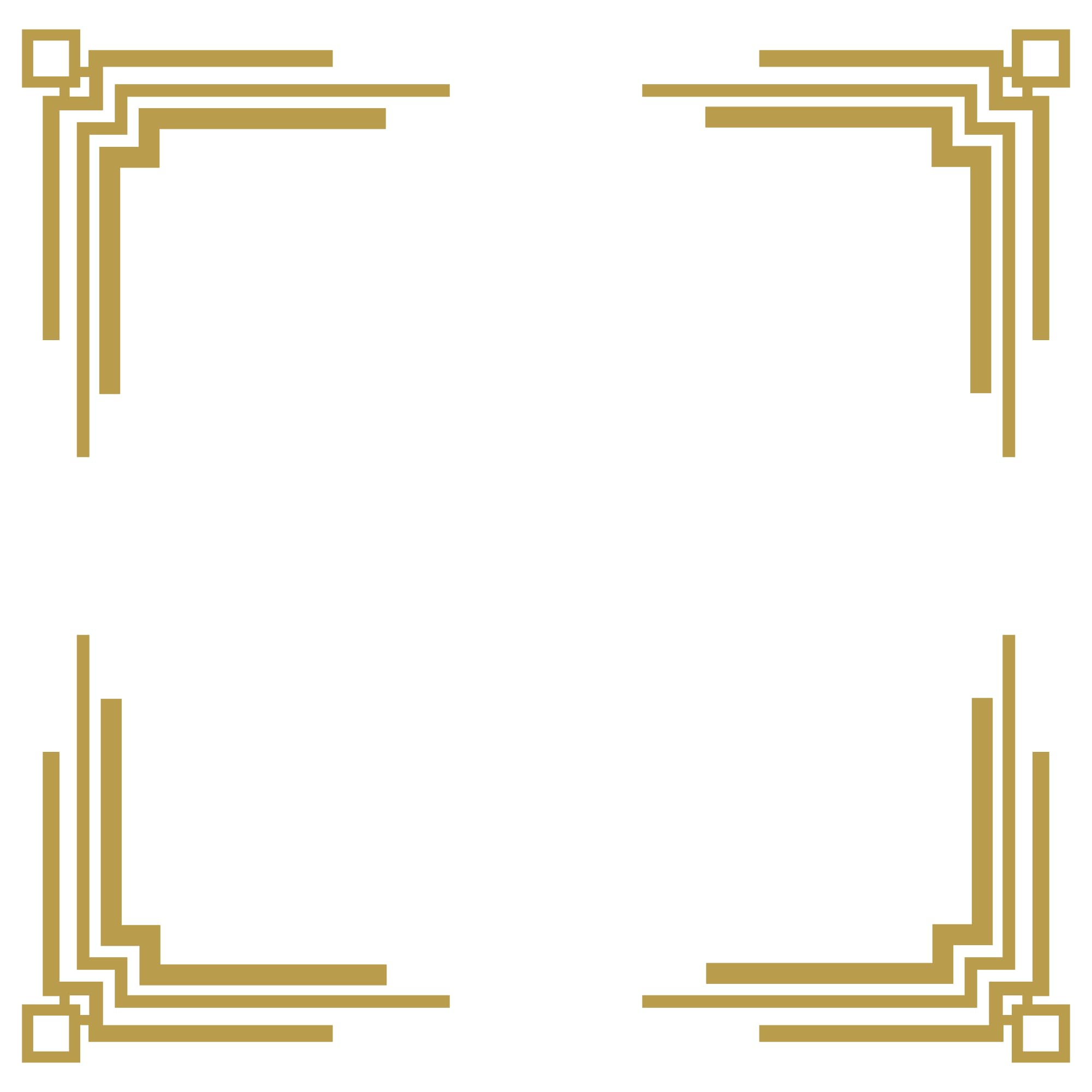 1930s Art Deco Geometric Style Corner Decorations Self Adhesive Vinyl Stickers - Elegant Home Decor Solution (100, Small) (200, Large)