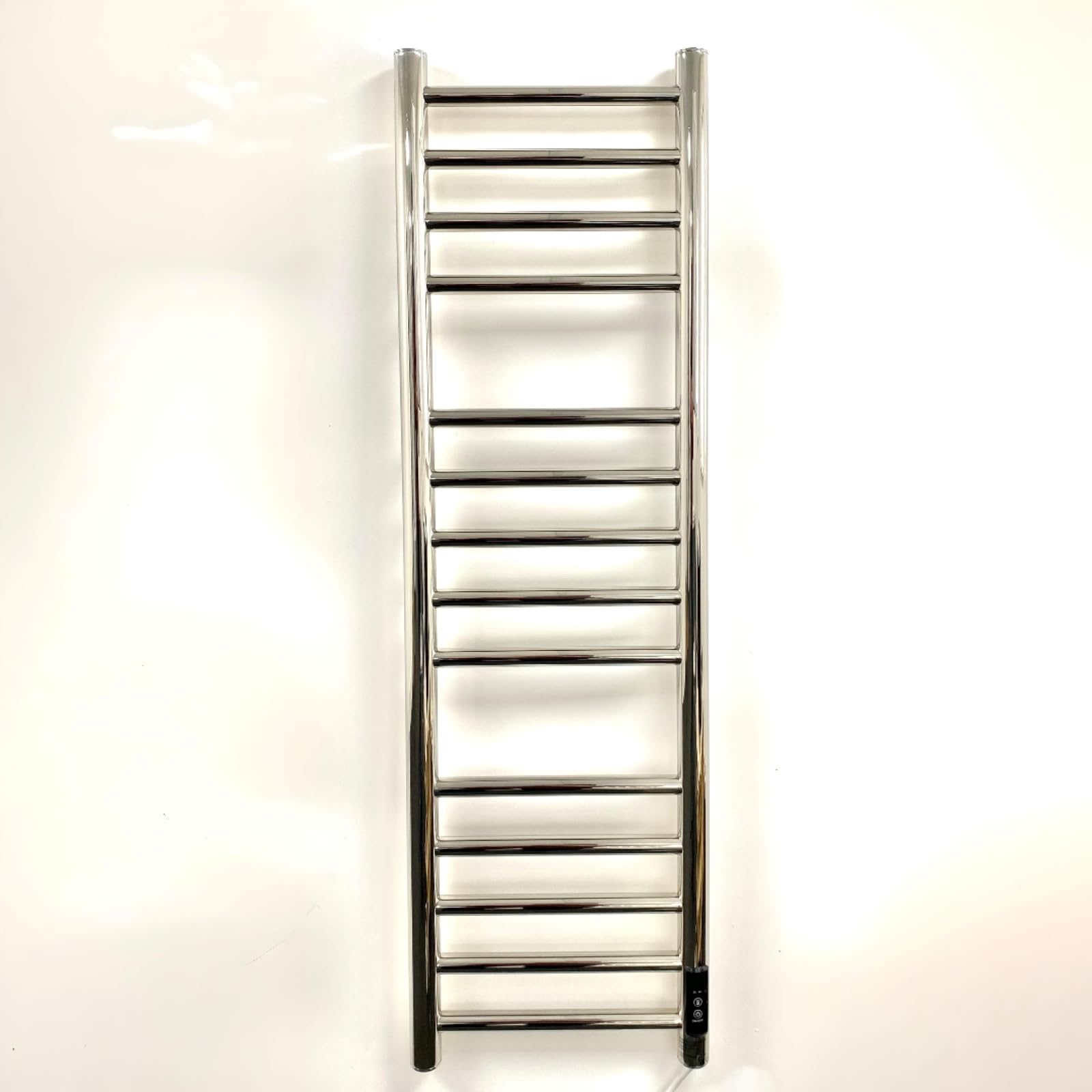 Manissa Siena Stainless Steel Electric Heated Towel Rail H1000mm W300mm Mirror Polished Finish Energy Efficient