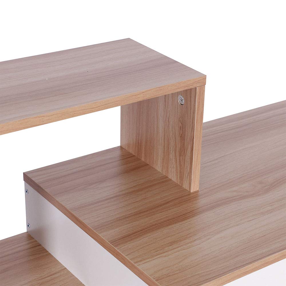 BAKAJI Scrivania con Libreria 4 Ripiani Tavolo da Lavoro Porta Pc Computer Struttura e Piano in Legno MDF Arredamento Casa Ufficio Cameretta Dimensioni 110 x 90 x 40 cm (Noce)