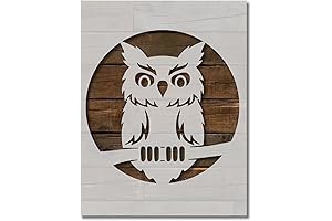 Owl Branch Moon Stencil: Unleash Your Artistic Prowess with Nature's Enchanting Symbol