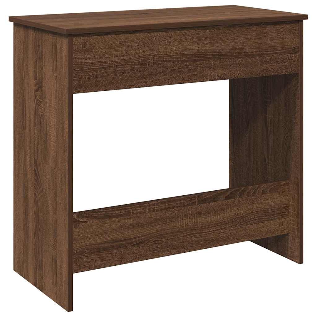 Escritorio con aspecto de roble marrón 80 x 40 x 75 cm, mesa de oficina de material de madera resistente con amplia superficie de trabajo para ordenador, documentos y portátiles, versátil