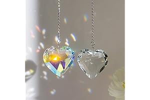 Crystal Heart Suncatcher with Prisms
