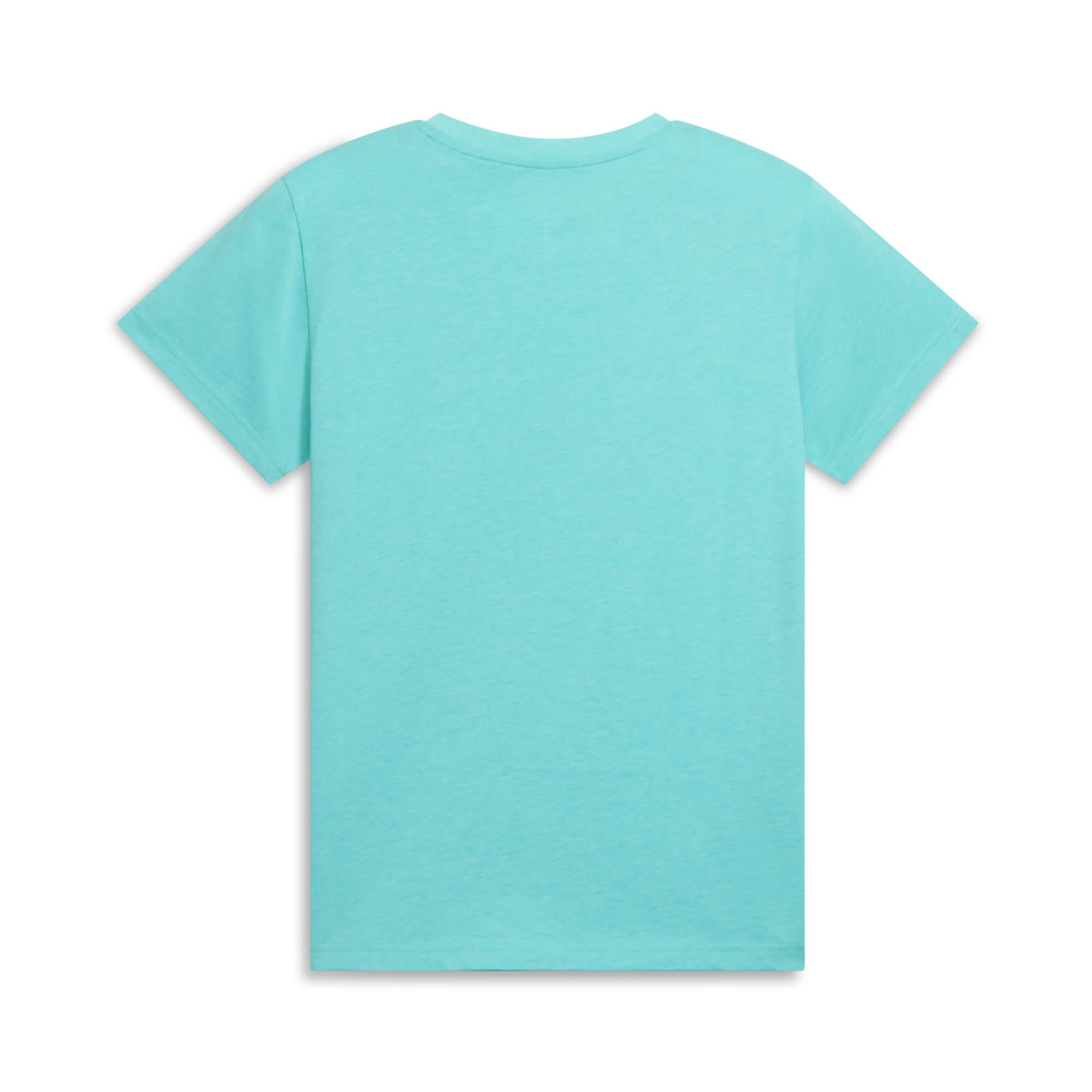 PUMA Essentials T-Shirt pour Femme Imprimé intégral Aquatic Heather Logo Ss25 XL, Aquatic Heather - Logo Ss25, XL