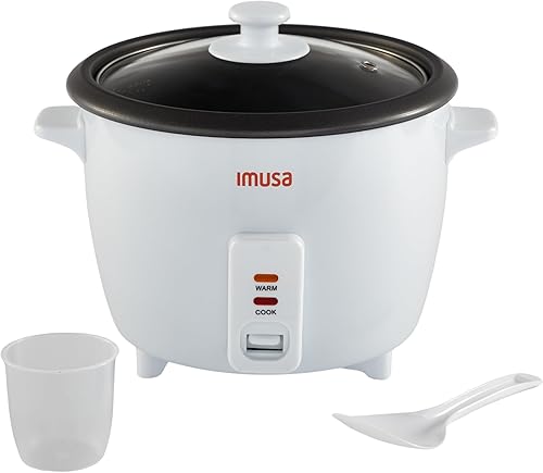 IMUSA Arrocera eléctrica para 10 tazas cocidas 5 tazas sin cocer  Olla antiadherente de cerámica, olla multicocción para arroz, quinua, avena,