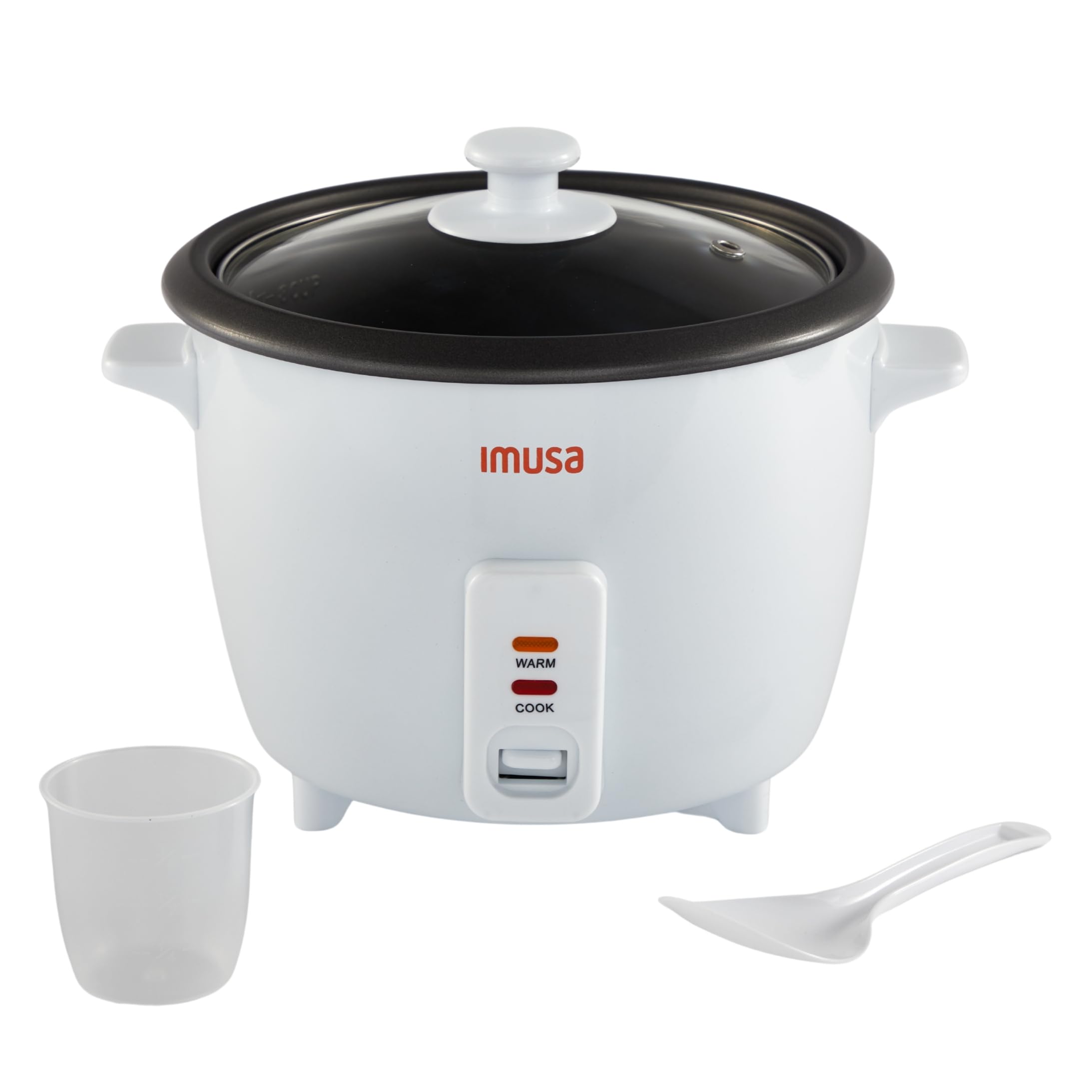 IMUSA Mini Electric Rice Cooker 6 Cup Cooked 3 Cup Uncooked Ceramic Nonstick Pot Small Multi Cooker for