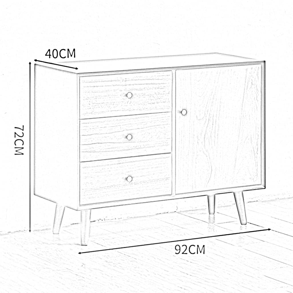 Komoda, Nowoczesna Konsola Pod Telewizor, Drzwi Do Szafki Do Przedpokoju, Kredens Kuchenny Z Drewna W Stylu Mid-Century Modern, Styl 3,92 X 40 X 72 Cm,White