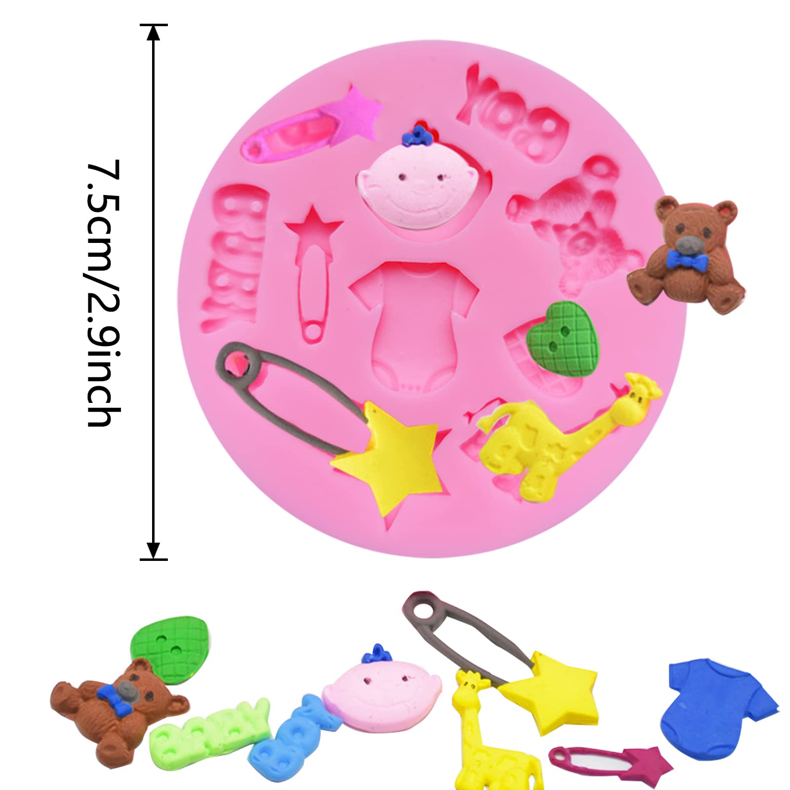 Chariot pour bébé biberon pieds ours sucette Silicone Fondant moule pour Sugarcr