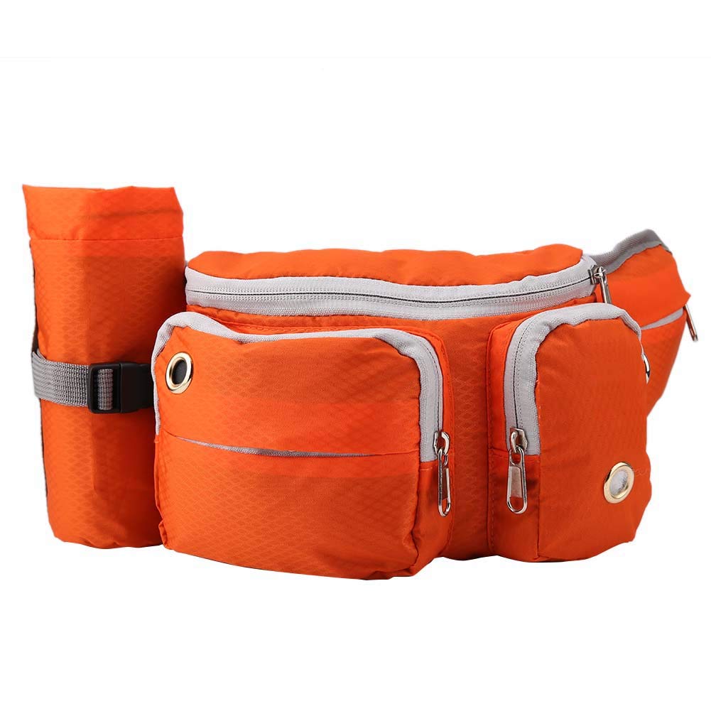 Cyrank Dog Treat Pouch Bag for Walking Training Dog Walking Fanny Pack Training Treat Pouch Belt Bag Easily for Walking with Dogs(orange)
