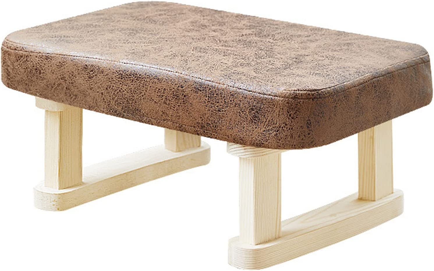 Pouf en tissu technologique carré et moderne à pieds amovibles