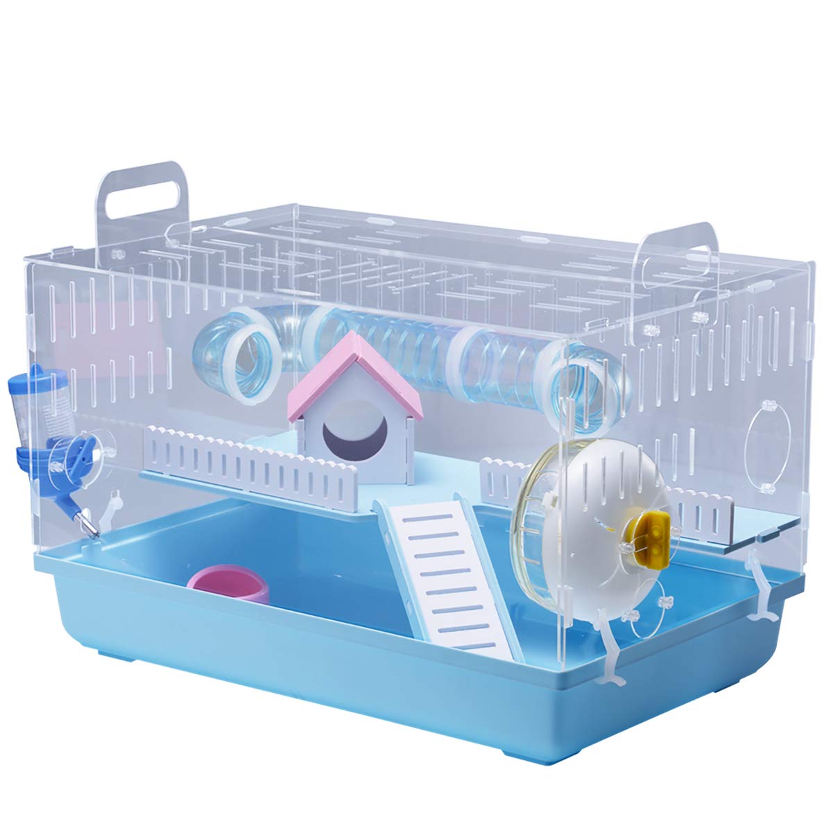 Hamster Cages, Large Cage, OrangeFish Transparent Animal Cages,Freely Connecting Tubes,Hamster Tunne