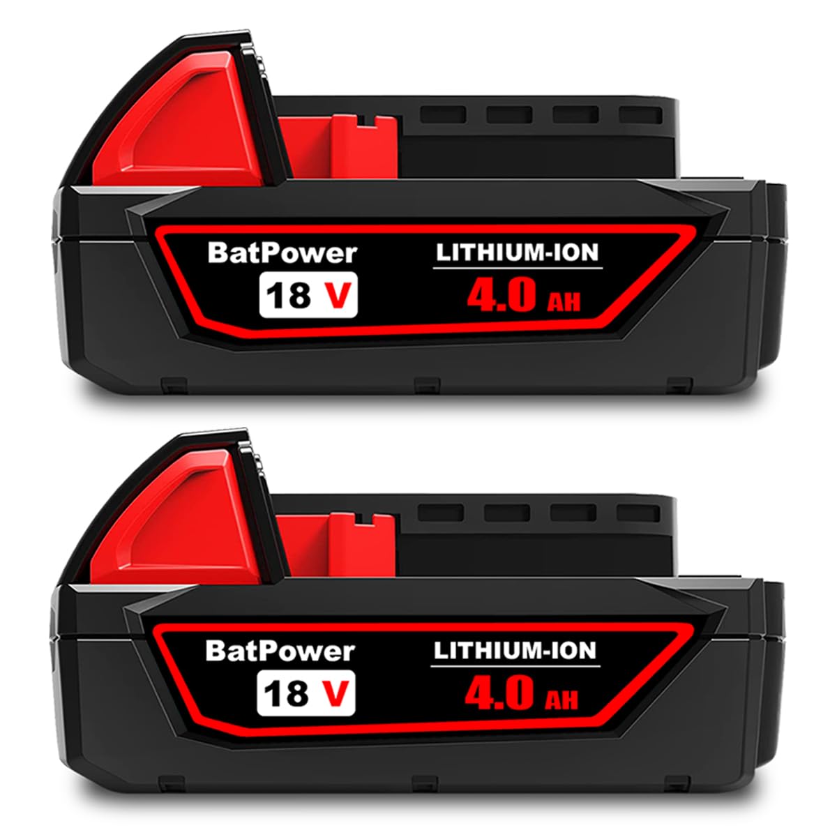 BatPower 2 Pack 48-11-1820 18V 4.0AH Lithium XC Compact Battery Replacement for Milwaukee 18V M18 Battery 2.0Ah 3.0Ah 1.5Ah