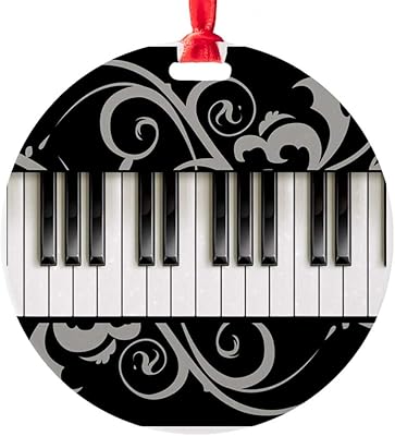 CafePress Piano Keyboard Round Ornament Round Christmas Ornament