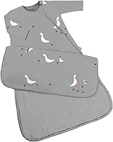 Vista 1 de GUNAMUNA Saco de dormir unisex de manga larga para bebé, saco de edredón de bambú y rayón premium, 2.6 TOG
