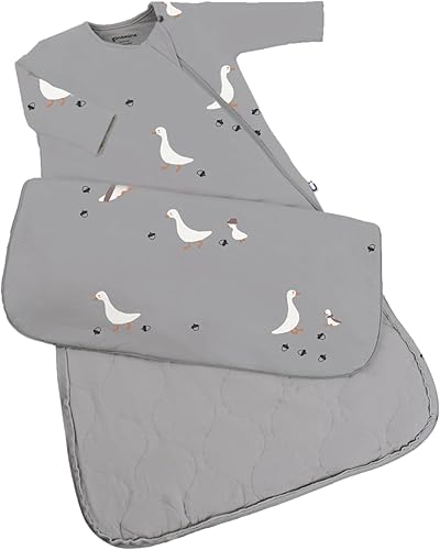 GUNAMUNA Saco de dormir unisex de manga larga para bebé, saco de edredón de bambú y rayón premium, 2.6 TOG