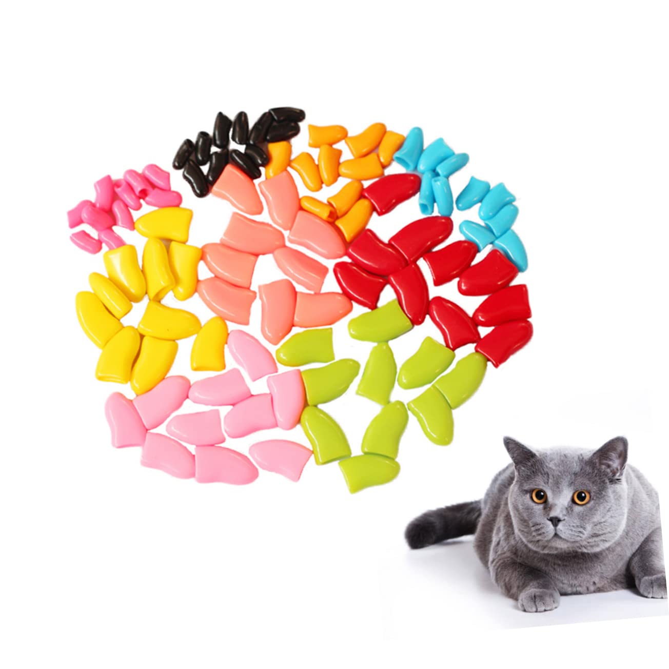 Housoutil 420stücke Teiliges Katzenkrallenabdeckungen Schutz Für Katzenpfoten Kratzfest Und Bequem Zufälligen Farben Für Möbel Und Kratzschutz Einfach Anzuwenden