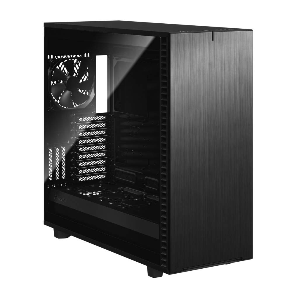 Fractal Design Define 7 XL Light Tempered Glass E-ATX Mid-Tower Gaming Cabinet Case with Three Pre-Installed Dynamic X2 GP-14 Fans and Anodized Aluminum Front Panel – Black (FD-C-DEF7X-02)