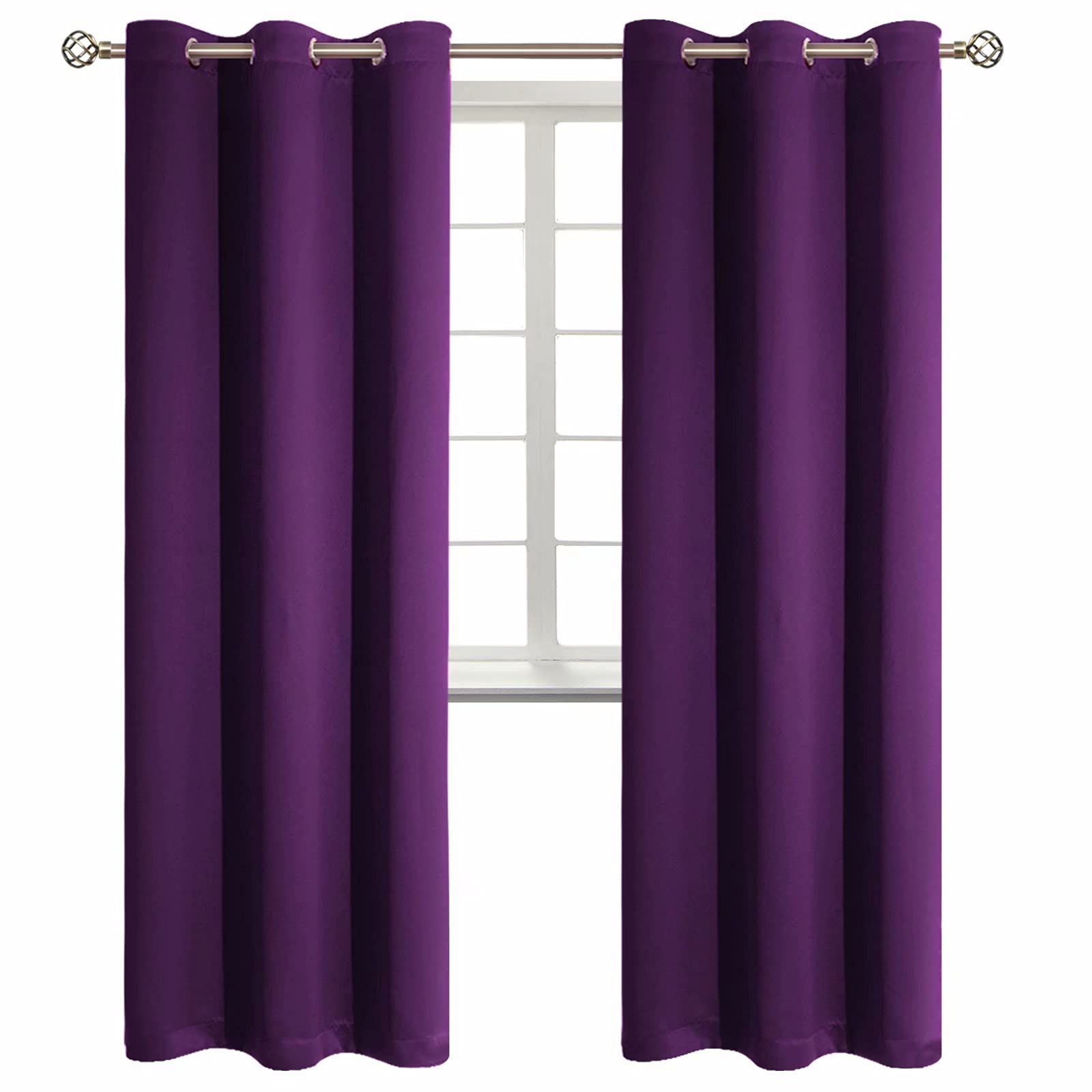 BGment Purple Blackout Curtains for Living Room 84 Inch Long - 2 Panels