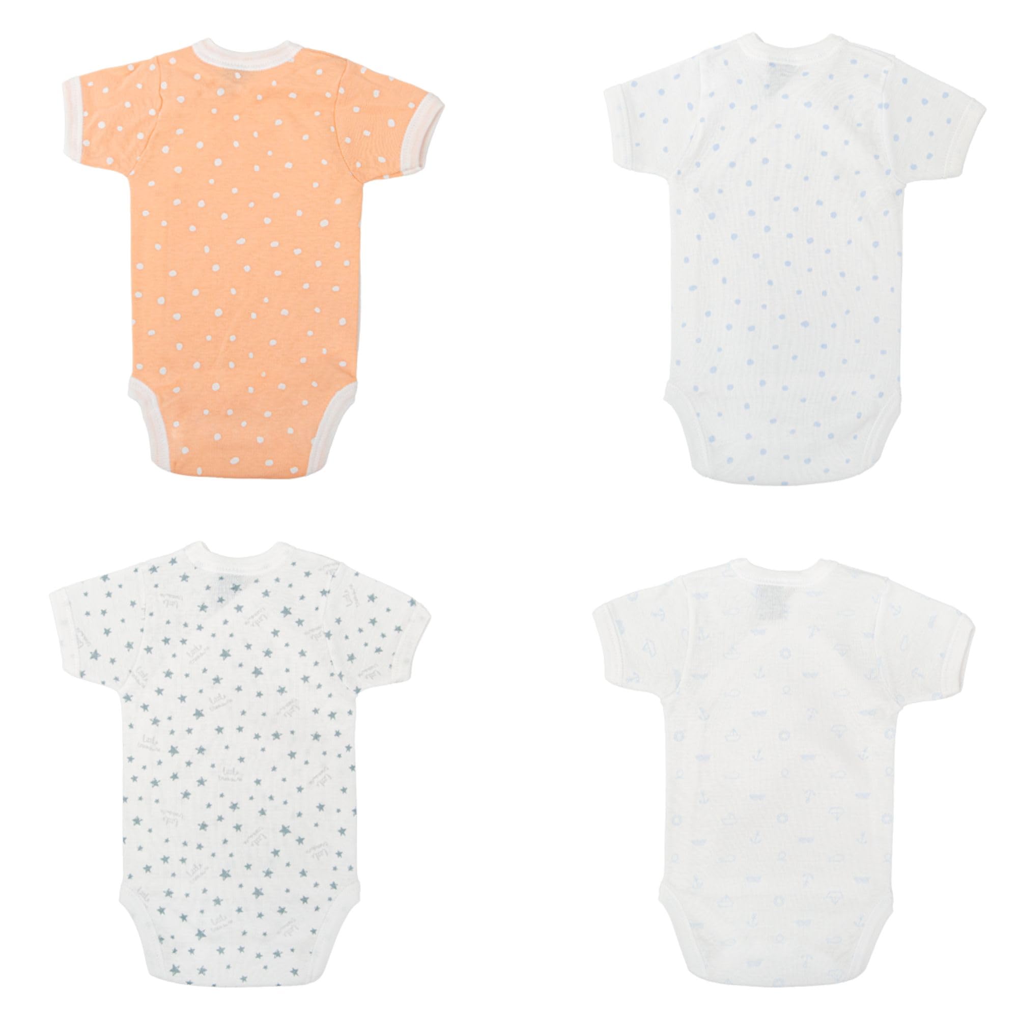 BABIDU Body niemowlęce z krótkim rękawem, 100% miękka, oddychająca bawełna, unisex, odzież dla niemowląt, chłopców i dziewczynek, body dla noworodków, idealne do skóry wrażliwej i na co dzień