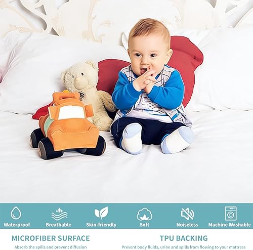 Miniatura 4 de Ruili - Protector de colchón impermeable. Blanco básico, paquete de 1,Blanco,Blanco básico, paquete de 2,2-Blanco,https://www.amazon.com/dp/undefined