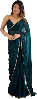 AKHILAM Women's Chiffon Checkered Printed Saree With Unstitched Blouse Piece (AARYAN18501_KR_Parent) Price In India