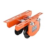 Electric Hoist Manual Trolley, 2200 lbs/1 Ton Capacity for PA200 PA250 PA300 PA400 PA500, Push Beam Trolley with Dual Wheels, 2.68