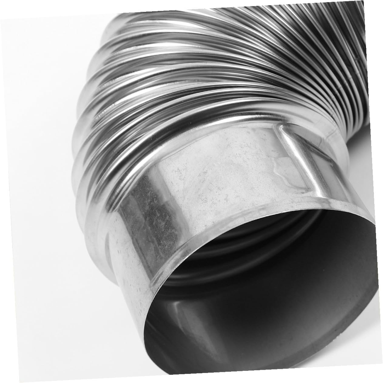 Tubo Canna Fumaria per Stufa, Set 1 Pezzo in Acciaio Inox | Argento, Installazione Semplice, per Stufa Domestico e Riscaldamento a Legna