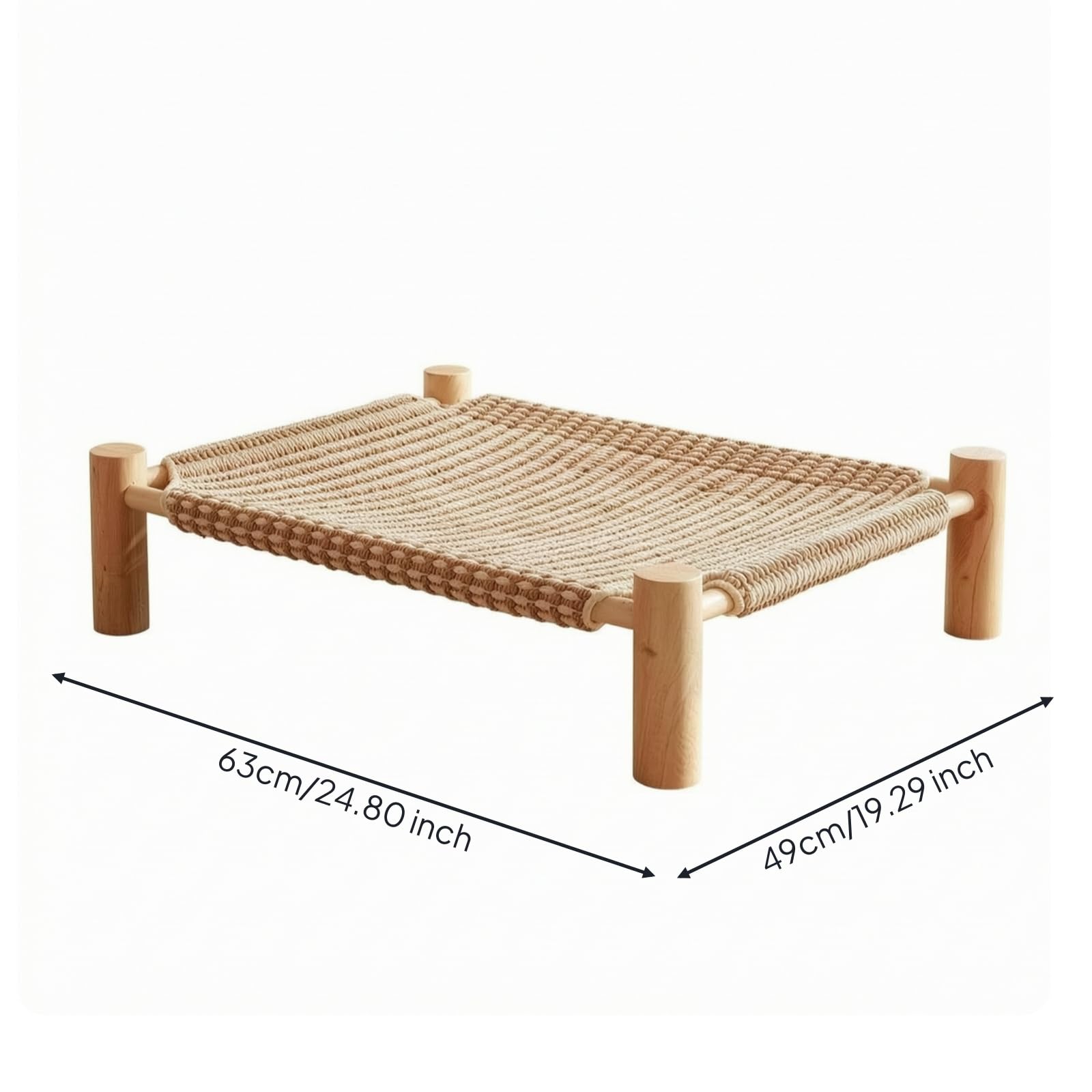Cama Elevada para Perros Cómoda, Grande 63 × 49 × 13 Cm
