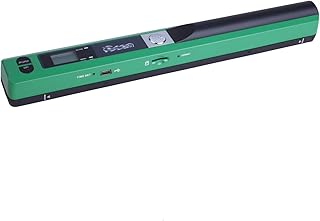 Portable Handheld Scanner, A4 Size 900DPI JPG/PDF Formate LCD Display for Business Reciepts Books Portable Handheld Document Wand Scanner Battery Operated Scanner,Green