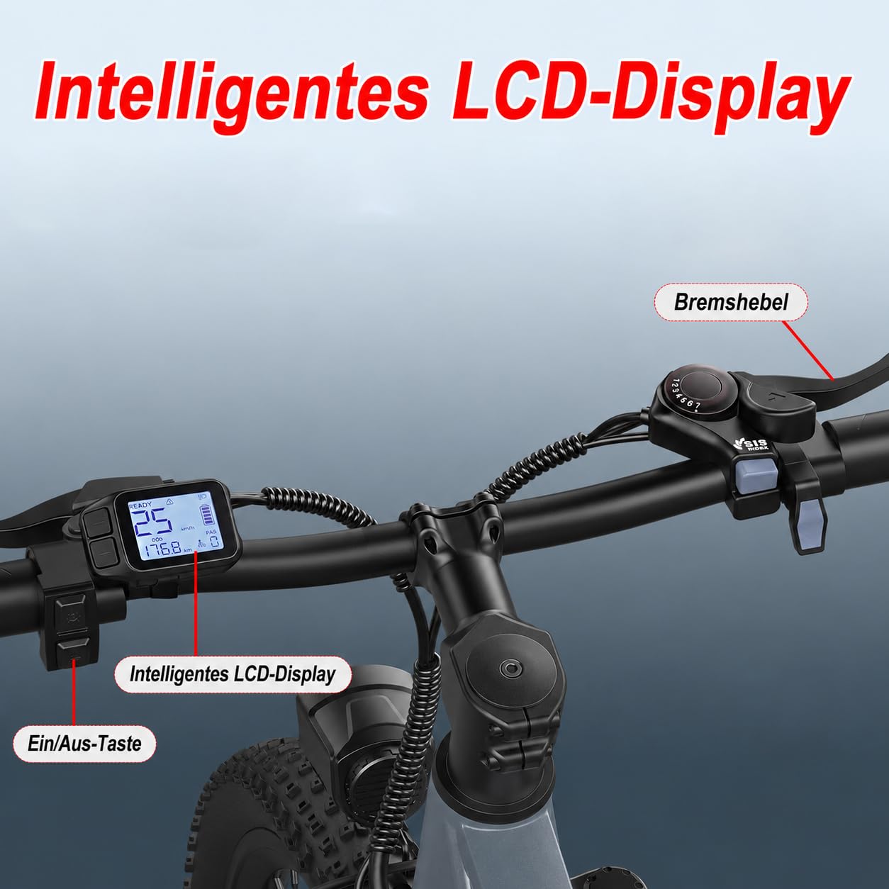 SMARTRAVEL L26 - Bicicletta elettrica da 26", 250 W, 36 V, 10,4 Ah, 7 velocità, per uomo e donna