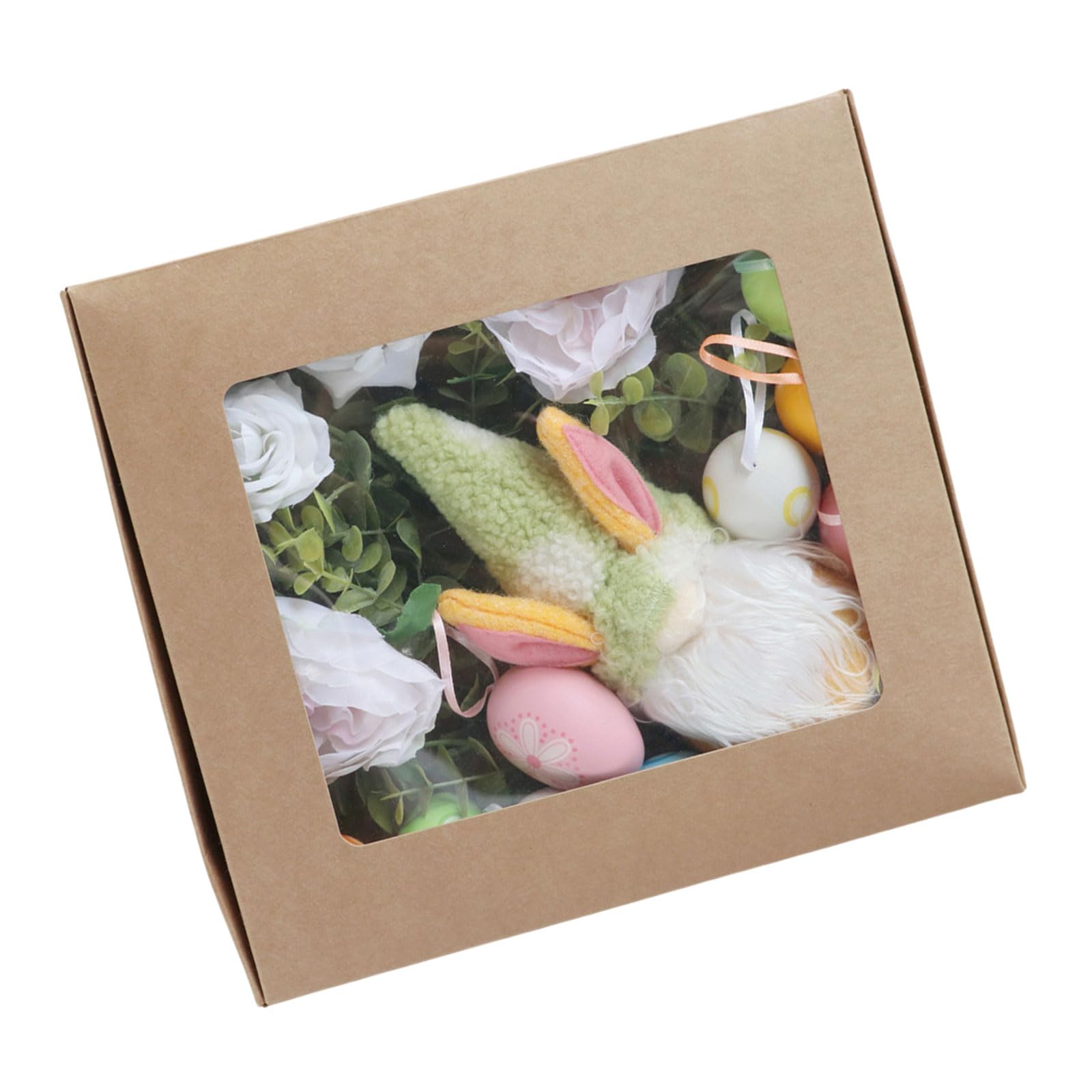 carotoe Festival Rabbits Eggs and Flower Decors Easters Decoration Set with Colorful Eggs Rabbits Flower for Creative Family Fun