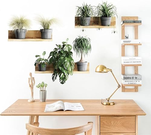 Miniatura 2 de Calcomanías de pared de plantas con hojas verdes, calcomanías de pared creativas de PVC para despegar y pegar, decoración de pared extraíble para