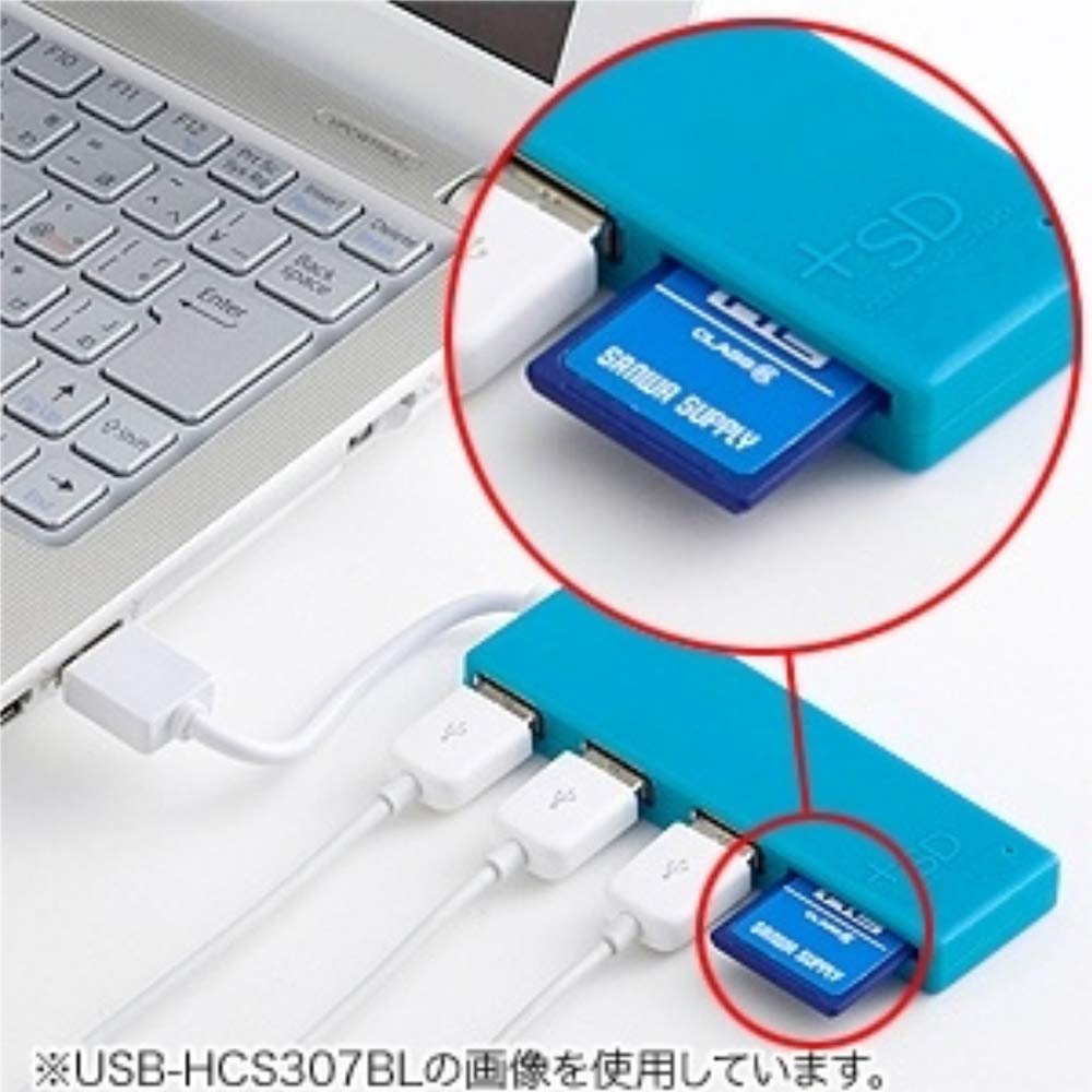 SANWA Dual Slot USB2.0 7in1 カードリーダーライタ Amazon.co.jp: Sanwa Supply USB to HCS307W USB 2.0 Hub with SD Card