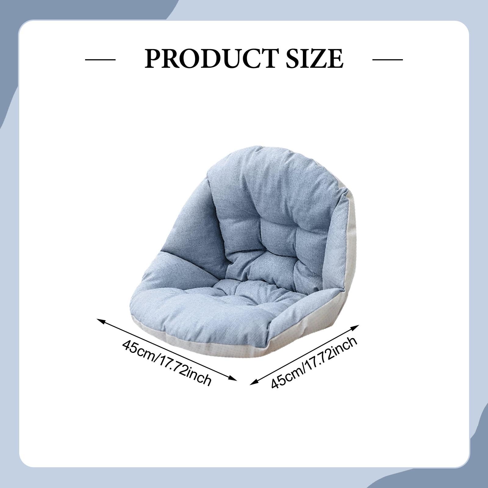 Colcolo Cojín de Respaldo para Silla de Columpio, Multifuncional, Cojín para Sillón, Cesta Colgante, Jardín y Porche, Azul
