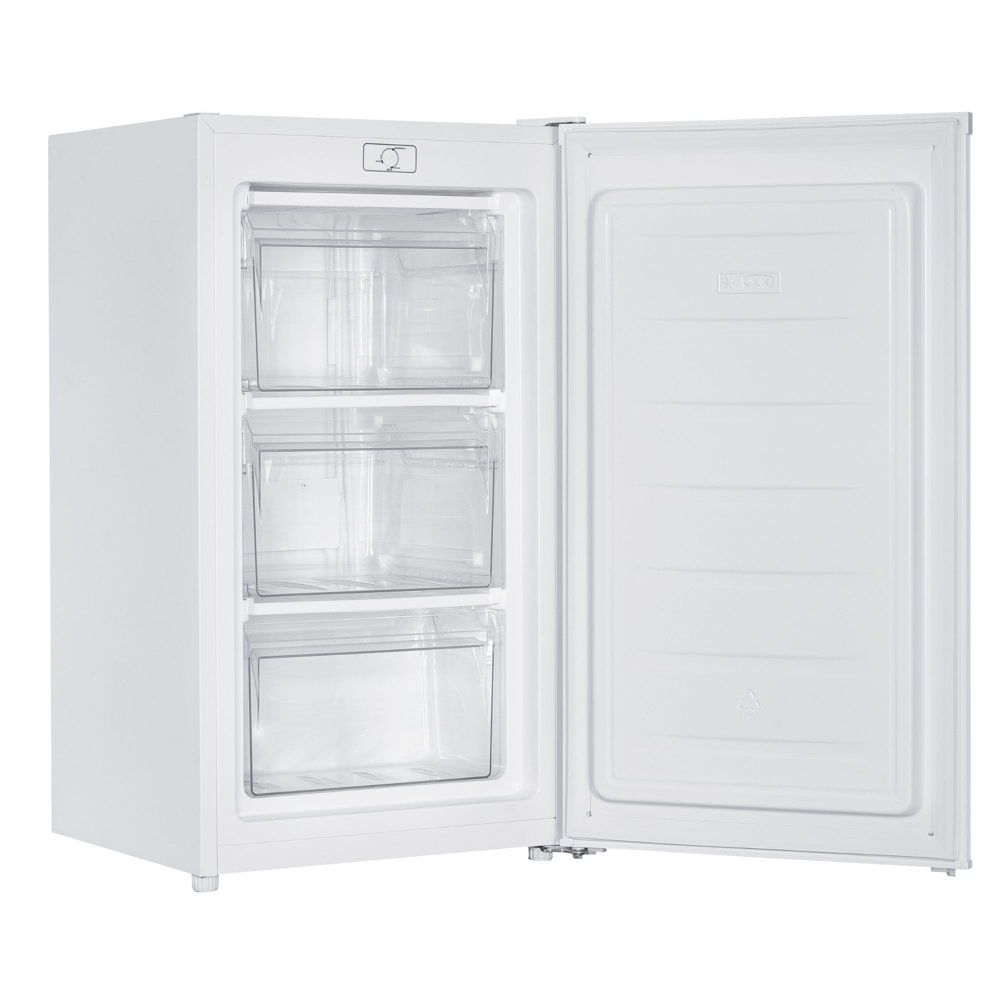 HYE Under Counter Freezer - 60L Freezer, 85CM Height, 48CM Width, Quiet 40 dB Operation, Freestanding Design, White, Ideal For Smaller Homes & Apartments - RF01UCFR60W01 - 3
