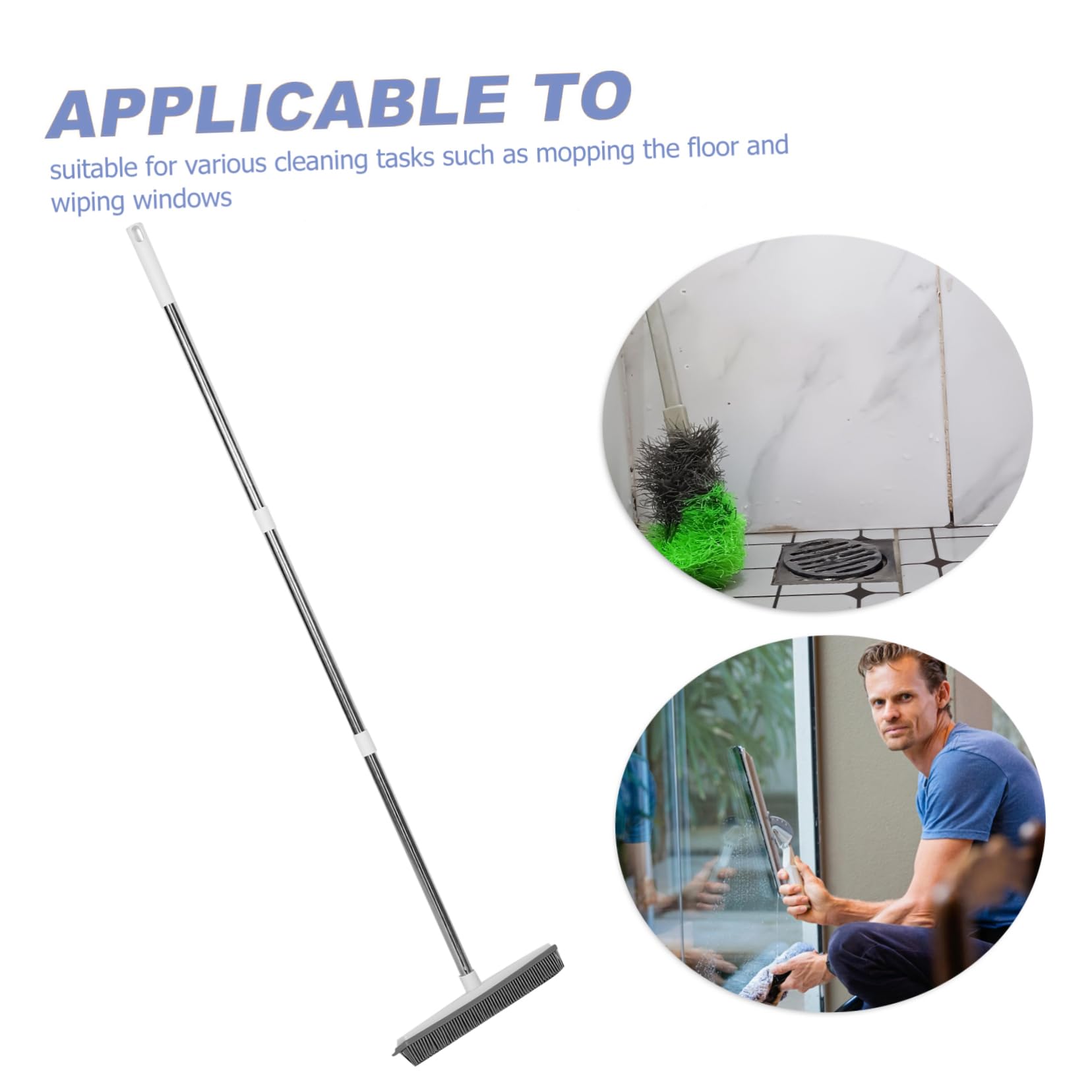 Mopa Multifuncional Escobilla Desmontable para Limpieza de y Ventanas Cepillo para Eliminar Pelo de Herramienta y Versátil