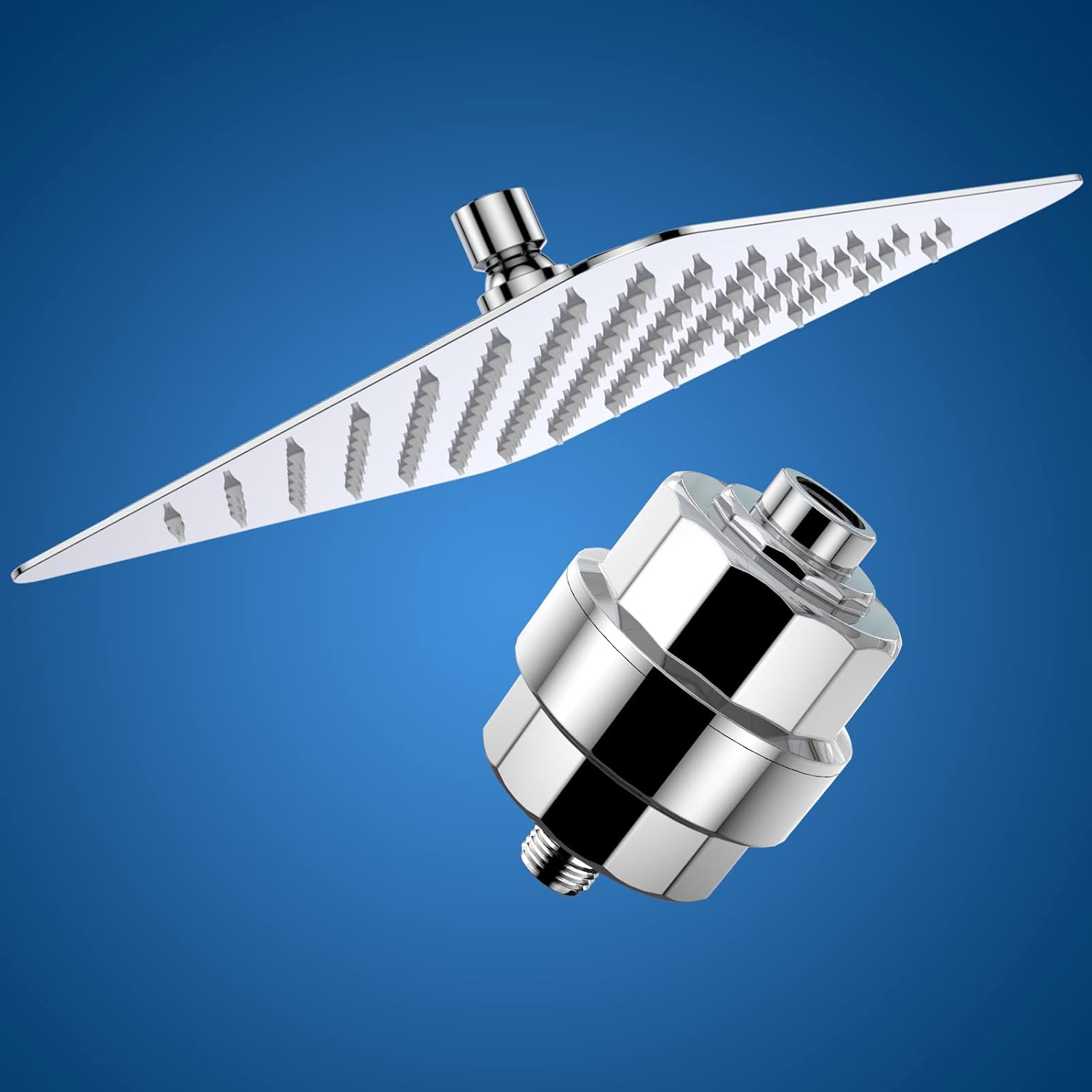 8 Inch High Pressure Shower Head and 20 Stage Shower Filter