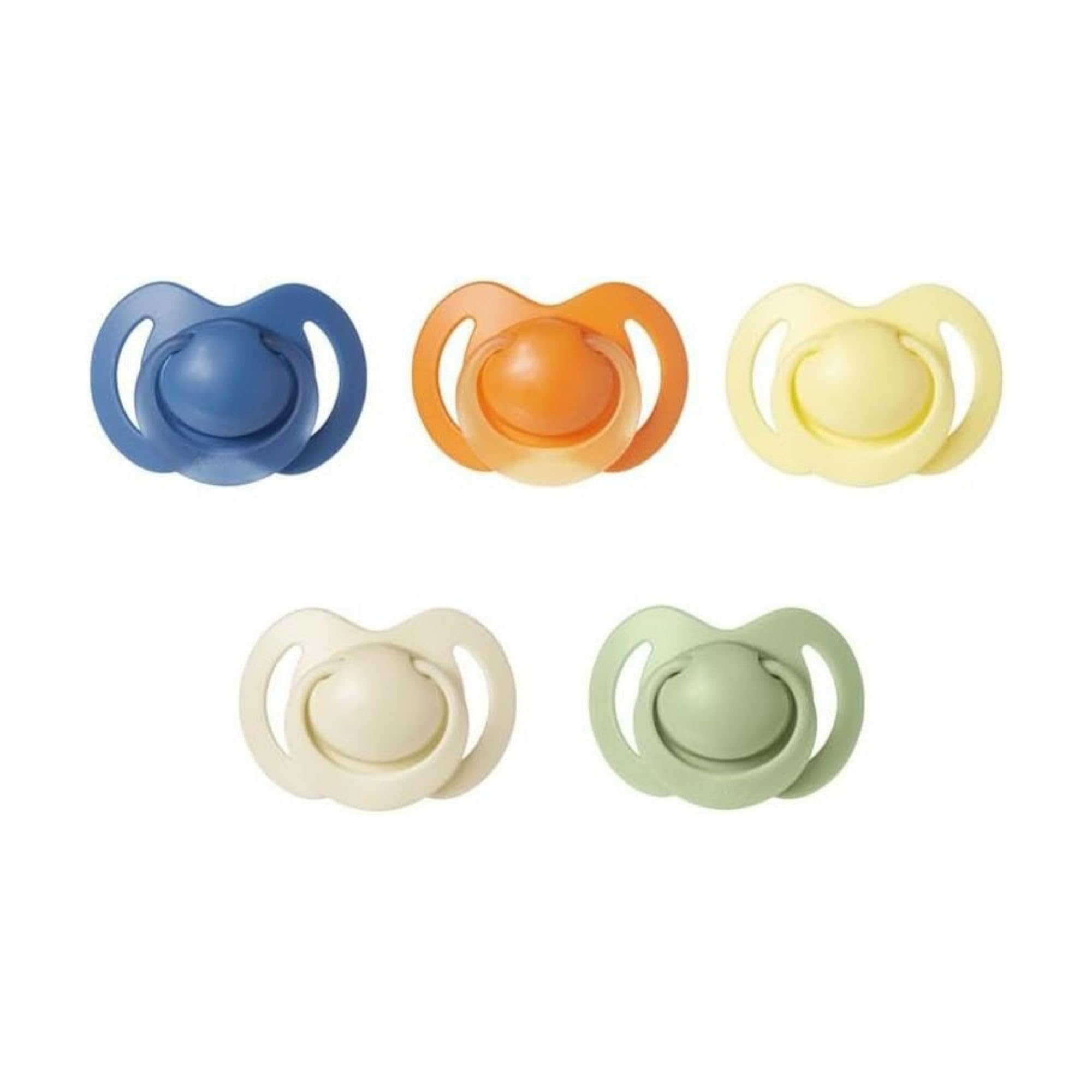 Nuby – Set mit 5 kiefergerechten Saugern und Schnullern aus weichem Silikon | 3 Modelle für Tag und Nacht | 2 leuchtend im Dunkeln | BPA-frei | Brustähnliche Form | Für 18–36 Monate