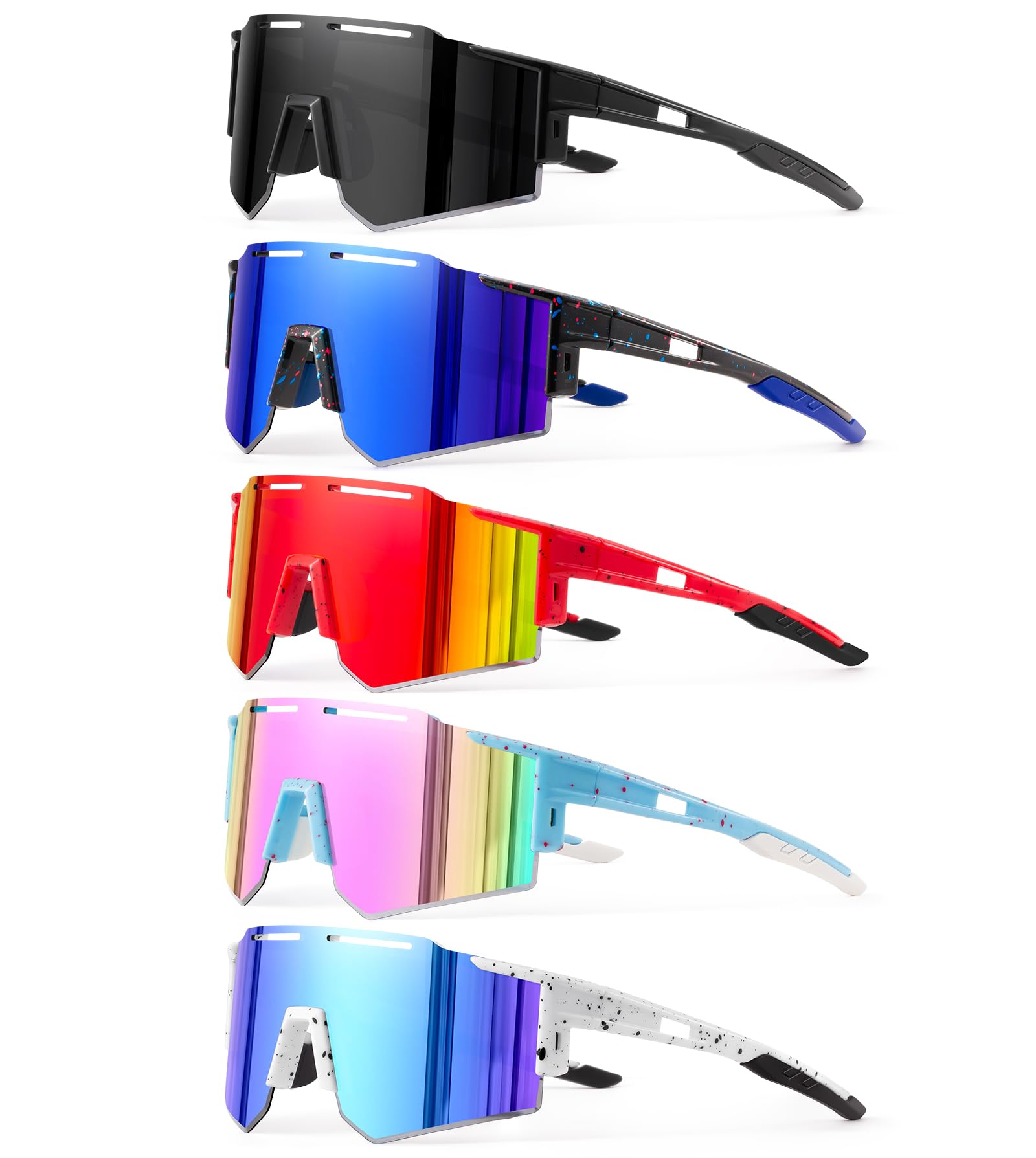 DioKiw Polarized Sunglasses For Men - Sporty Square Frame UV Protection Glasses, Lightweight Driving & Travel Sunglasses