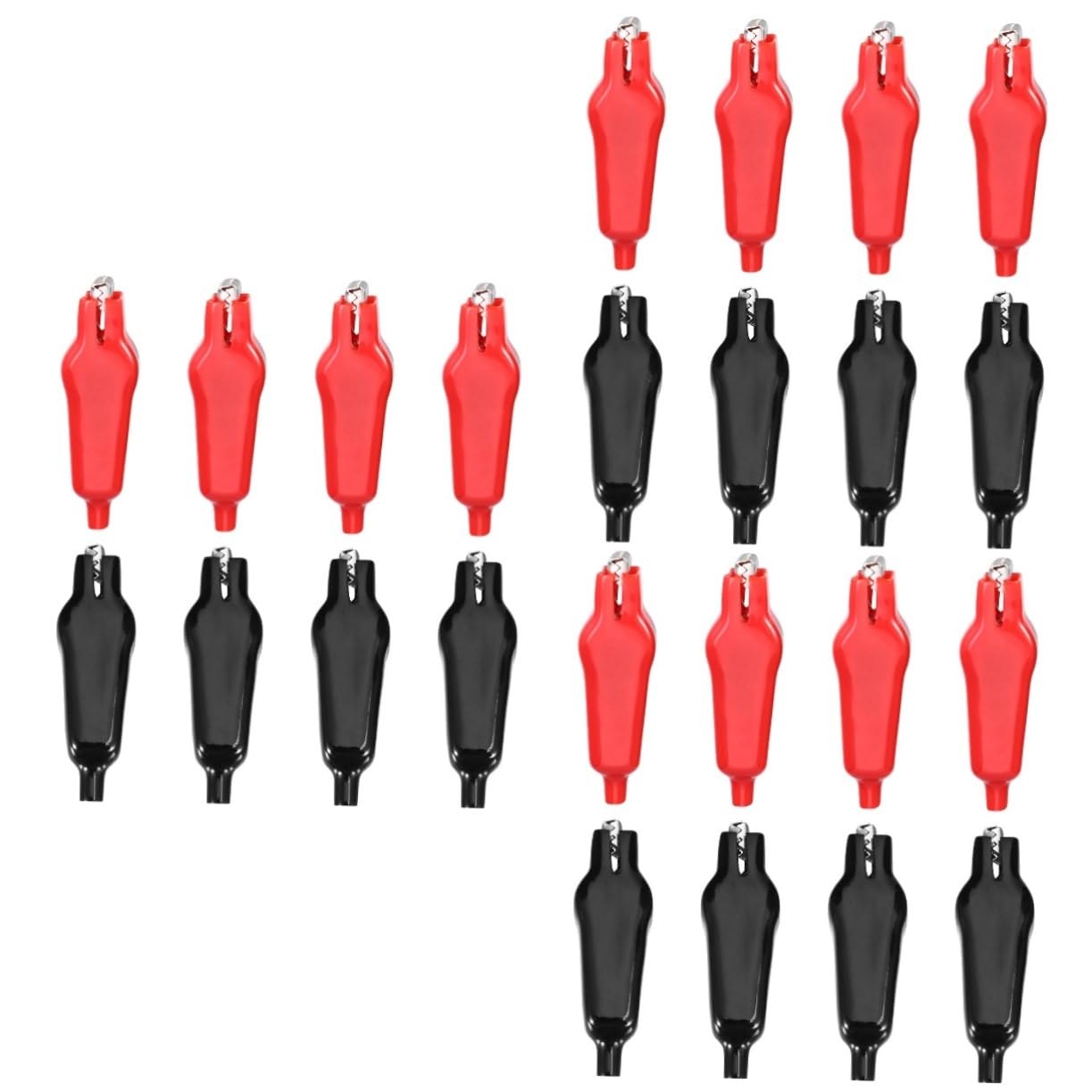 SHINEOFI 3 Set Clip A Coccodrillo Morsetto Di Ricarica Cavo Alligatore Clip Di Prova Di Sicurezza Isolato Morsetto Di Prova Clip Per Il Test Di Sicurezza Della Banana Rosso Rame 8 Pezzi * 3