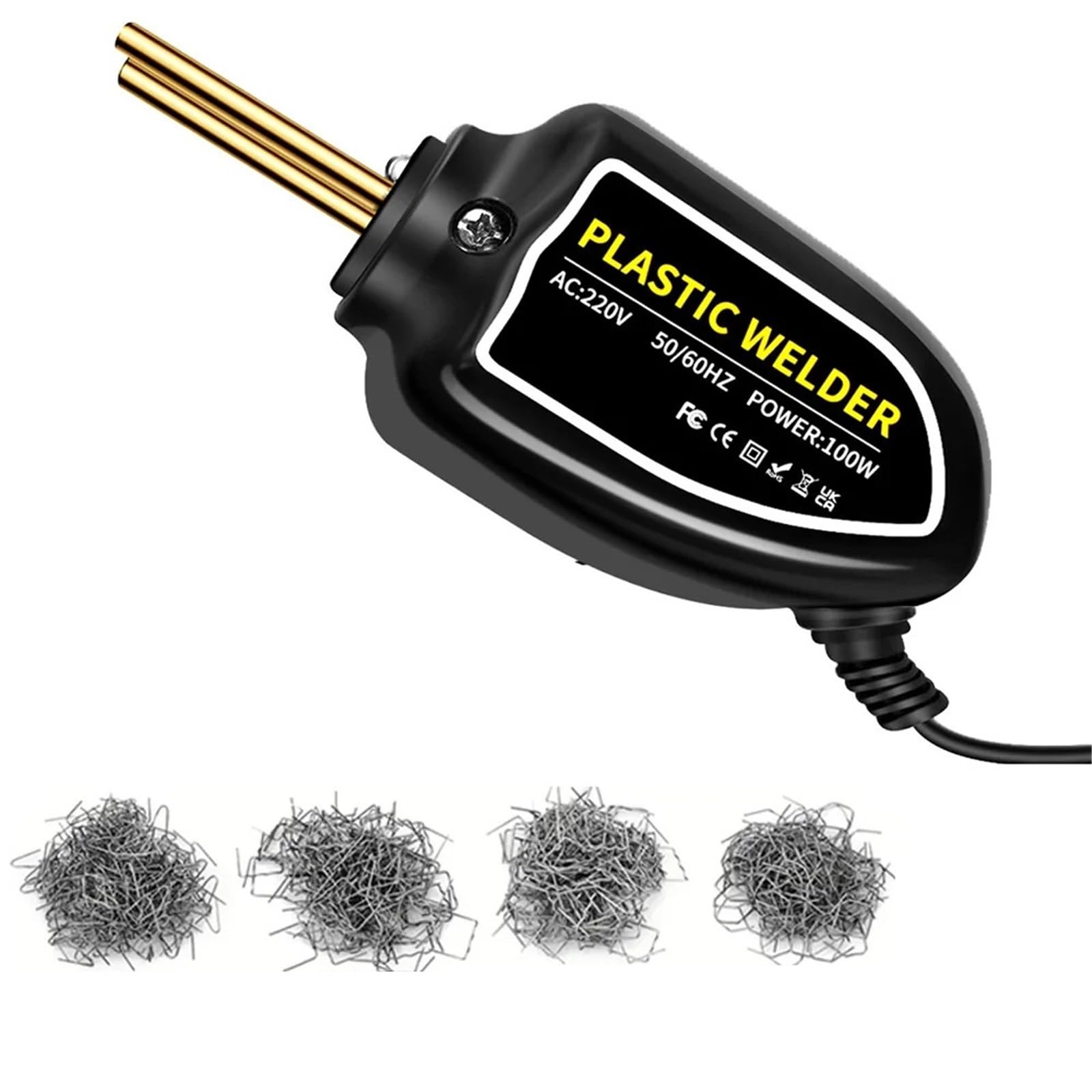 Grapadora caliente 200/1000 piezas, herramienta reparación plástico para reparar grietas en parachoques coche. Plástico Soldadura Máquina