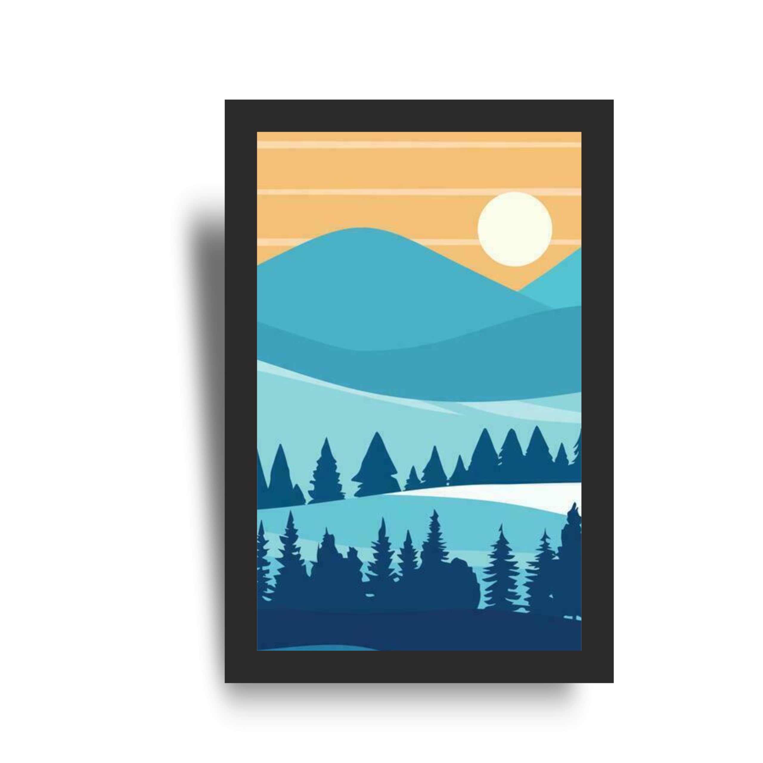 Serene Blue Hills Wall Art Set of 3 – view 2