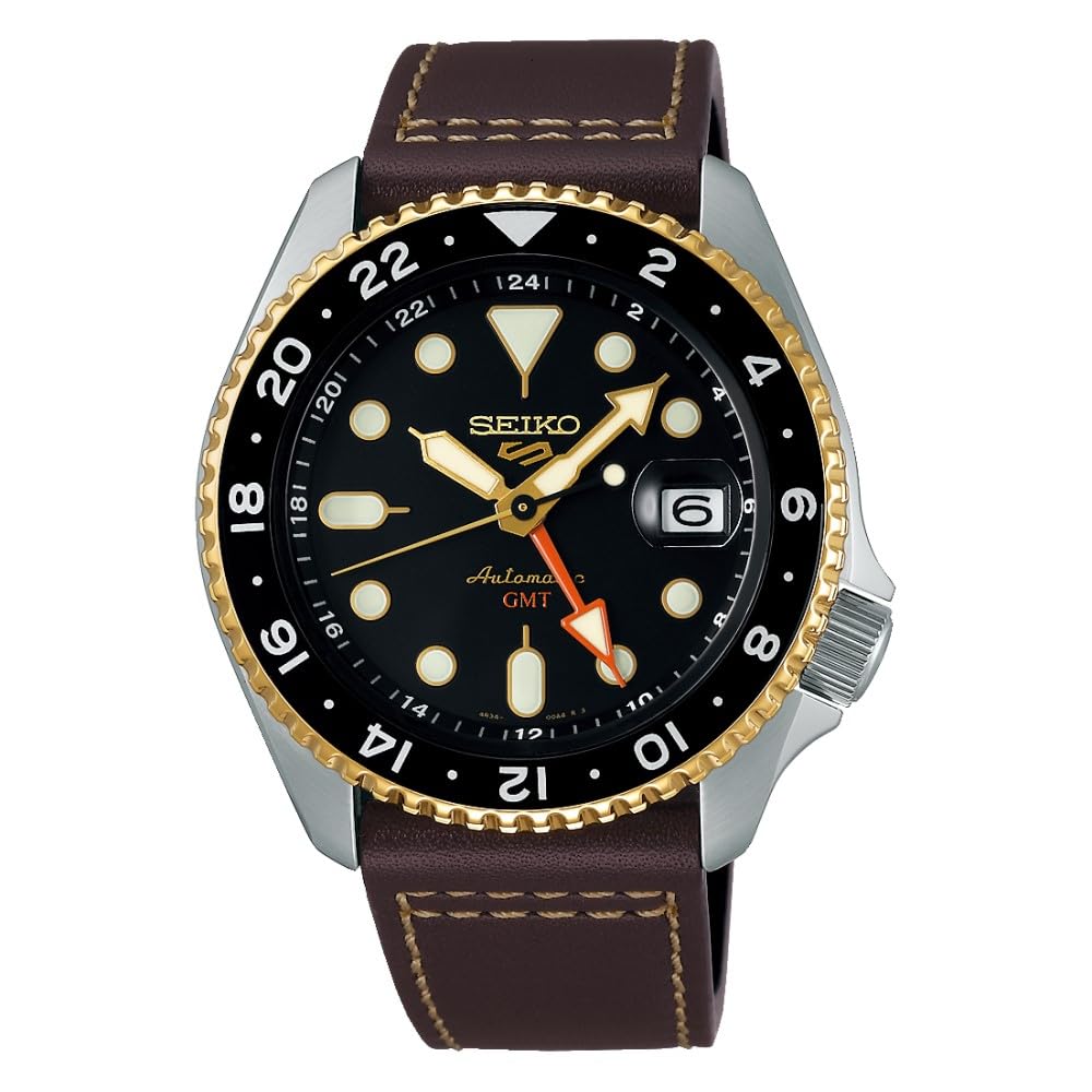 Amazon | SEIKO 5 Sports SKX GMT 自動ブラックダイヤル メンズ腕時計