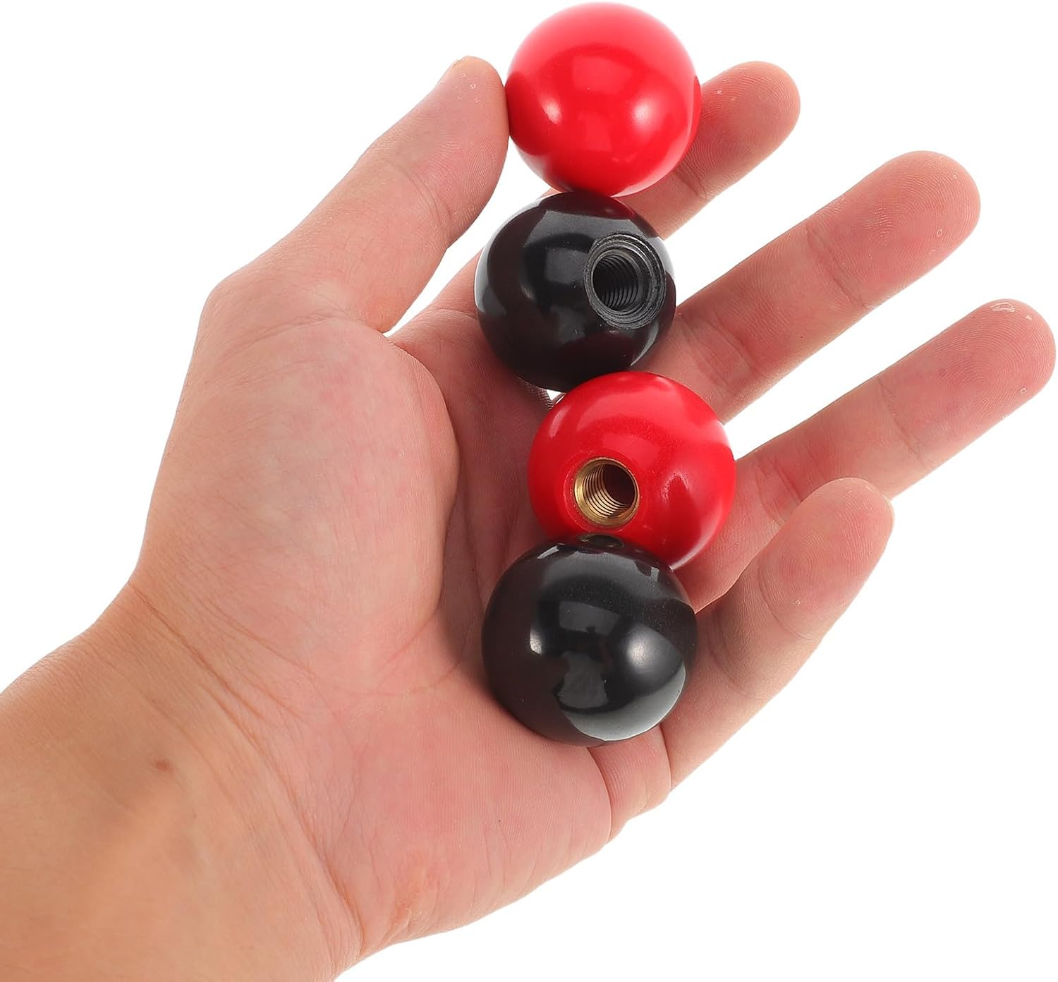 Wakauto 4pcs Ball Knob Handle M10 Thread 35mm Spherical Bakelite Knobs