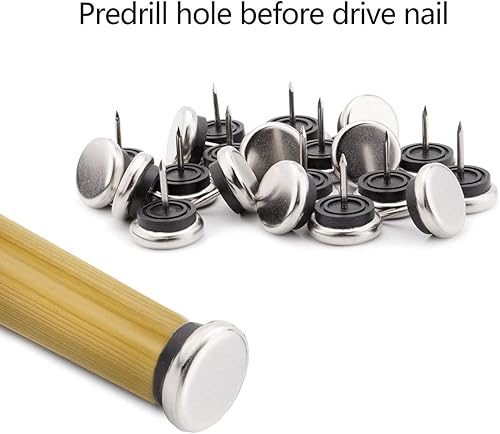 Miniatura 10 de Ulifestar - 20 almohadillas redondas resistentes para muebles, protectores de piso de madera dura, deslizadores de metal para uñas, para silla,