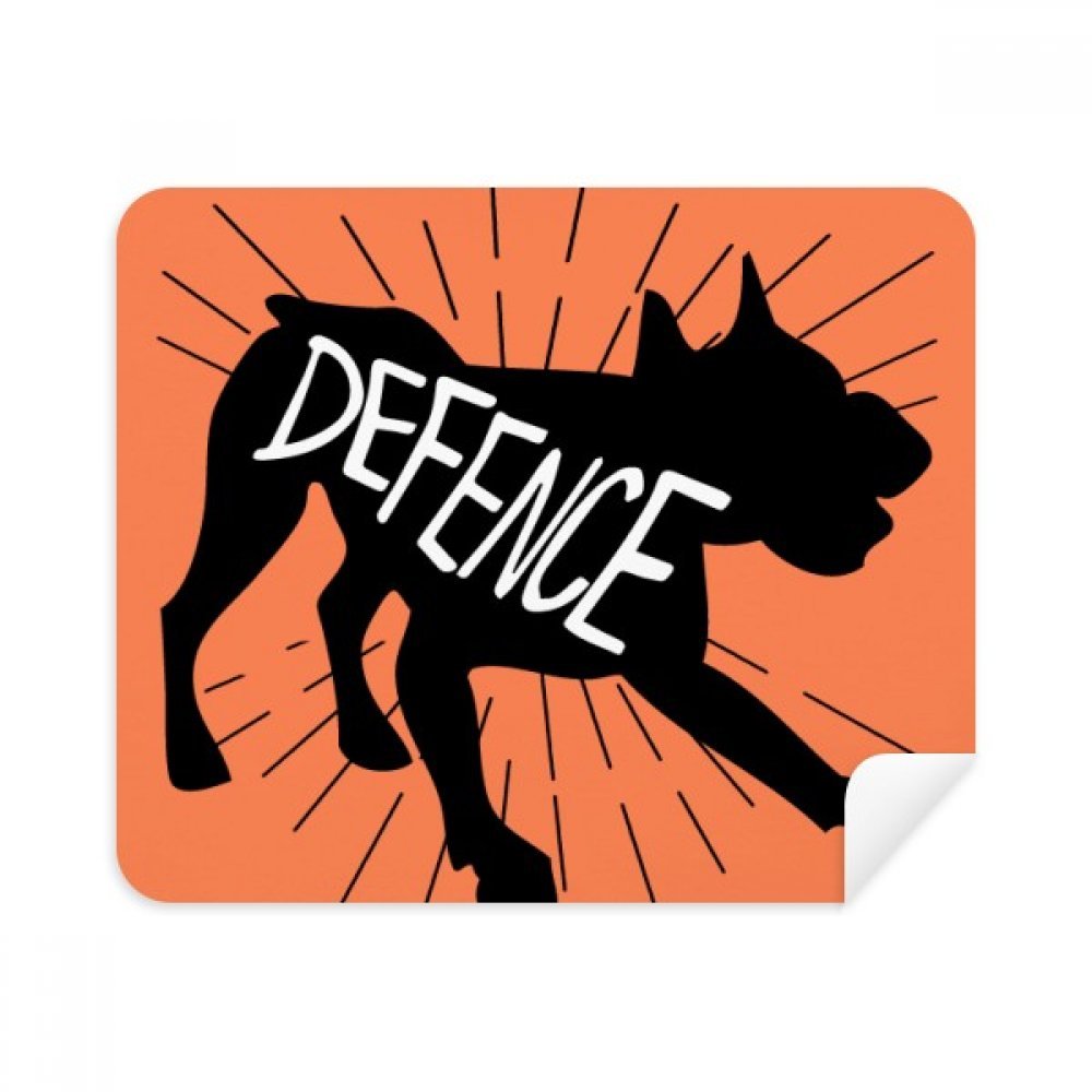 Black Donkey Animal Outline Natural Cleaning Cloth Screen Cleaner 2pcs Suede Fabric