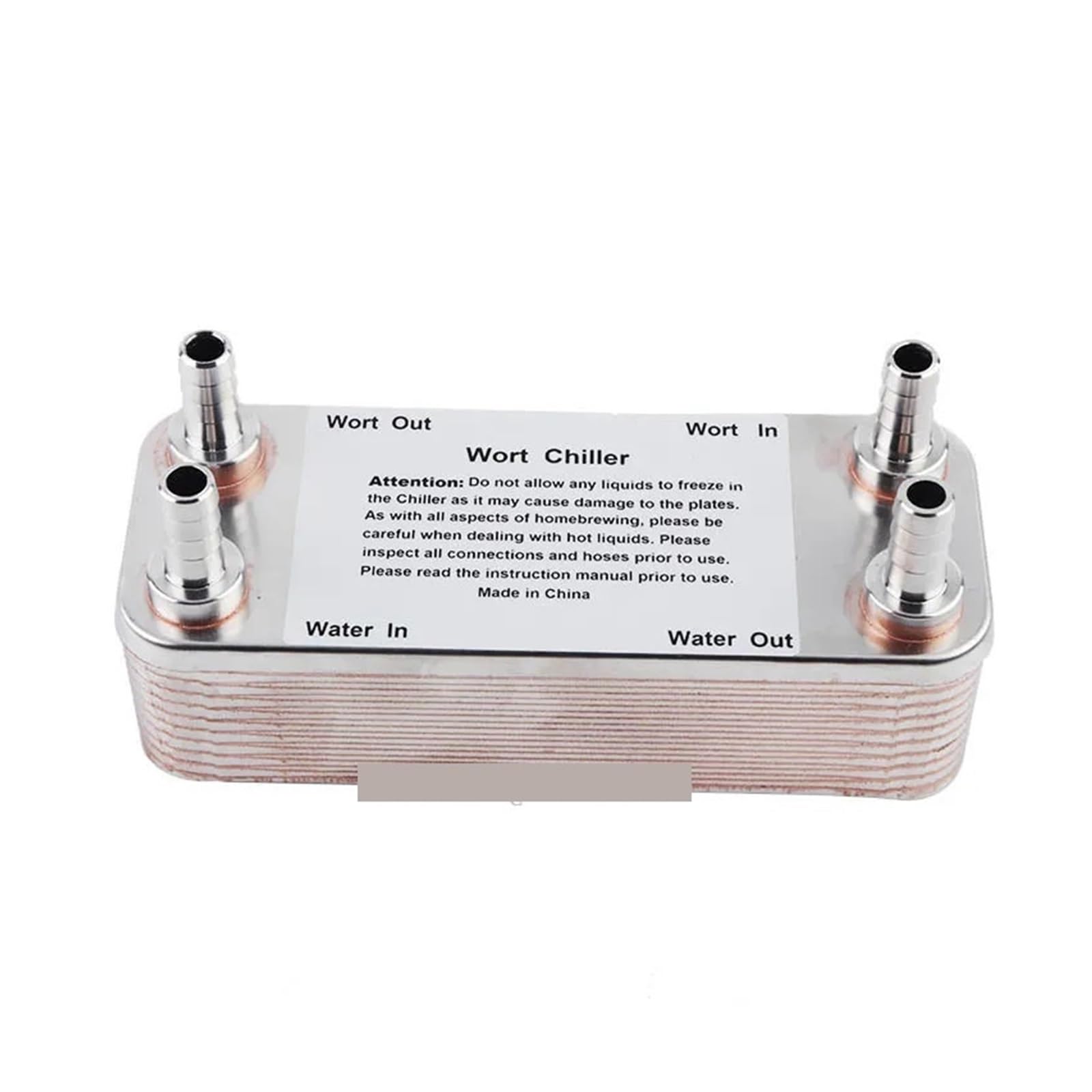 Intercambiador de calor Enfriador De Mosto De Cerveza, 20 Placas, X 1/2 "NPT, Manguera De Jardín, Placa Roscada, Intercambiador De Calor, Enfriadores Caseros De Acero Inoxidable 304